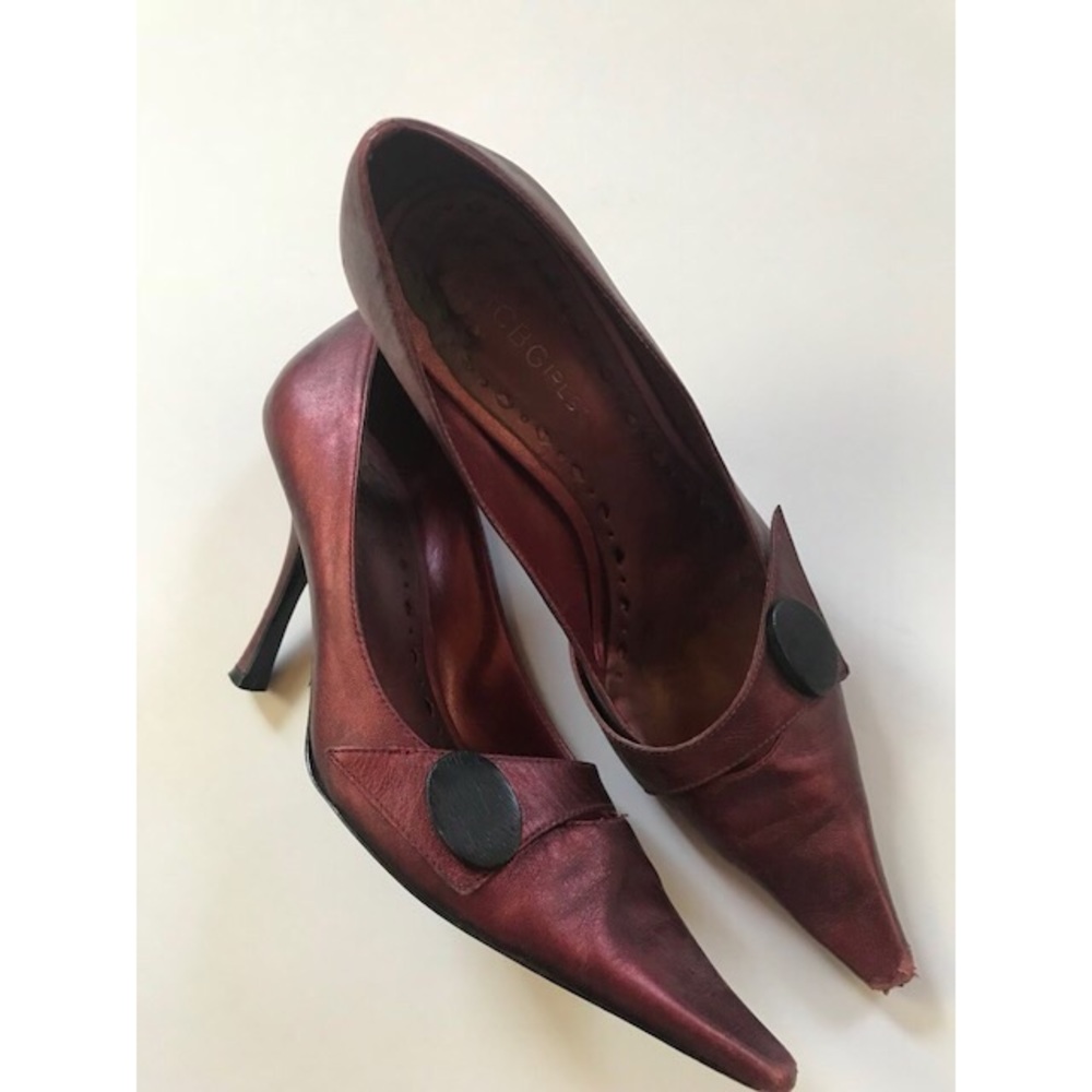 Metallic BCBG Heels